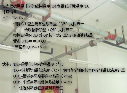 消防管道電伴熱熱量計(jì)算